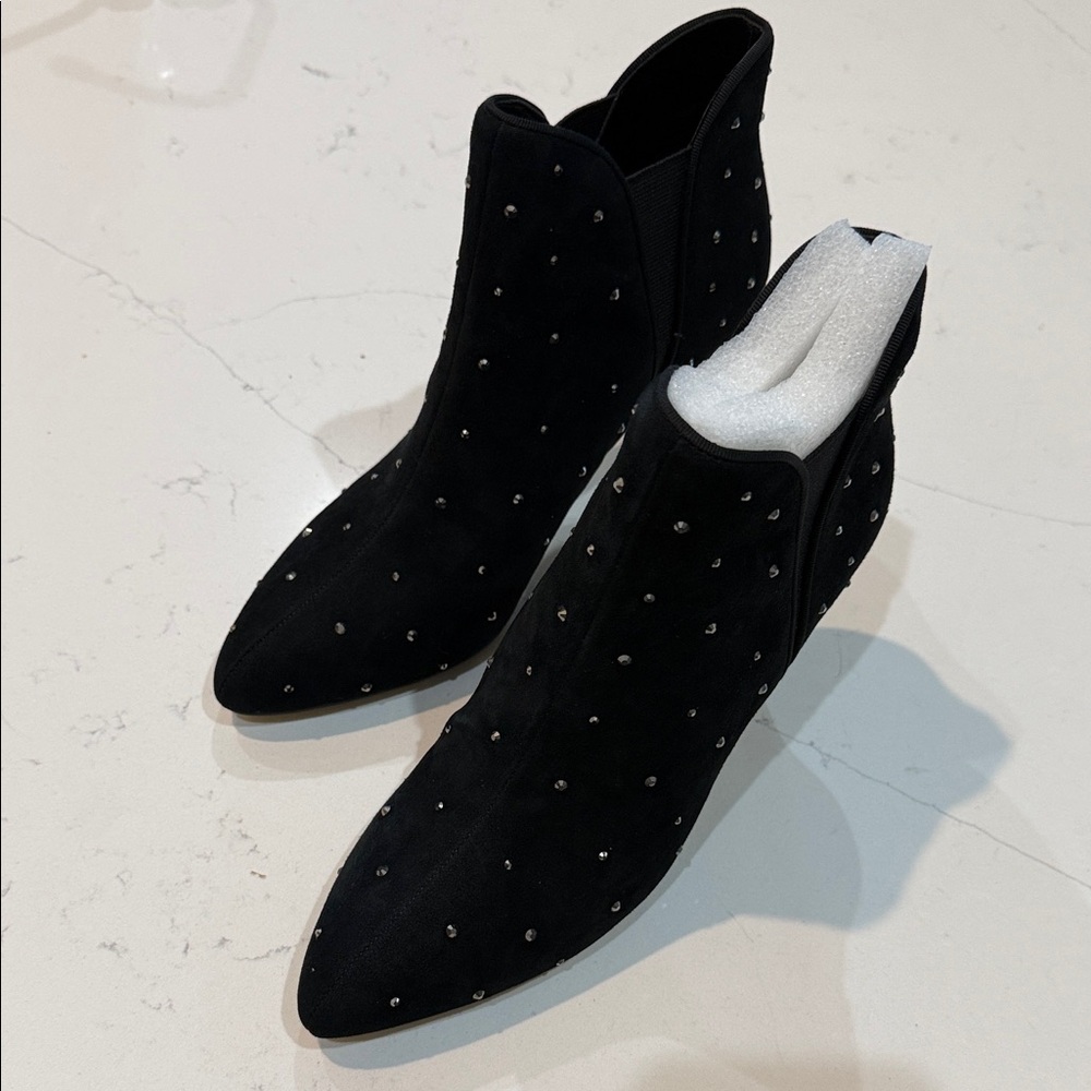 White House Black Market Studded Black Booties